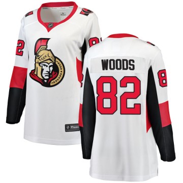 Breakaway Fanatics Branded Women's Brendan Woods Ottawa Senators Away Jersey - White