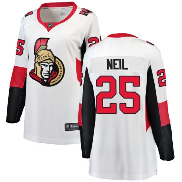 Breakaway Fanatics Branded Women's Chris Neil Ottawa Senators Away Jersey - White