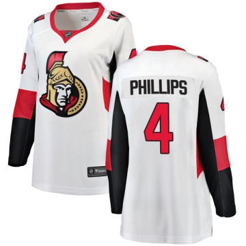 Breakaway Fanatics Branded Women's Chris Phillips Ottawa Senators Away Jersey - White