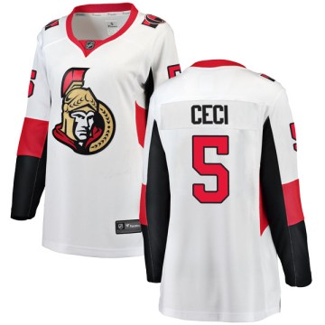 Breakaway Fanatics Branded Women's Cody Ceci Ottawa Senators Away Jersey - White