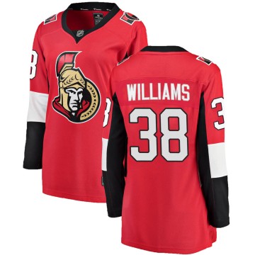 Breakaway Fanatics Branded Women's Colby Williams Ottawa Senators Home Jersey - Red