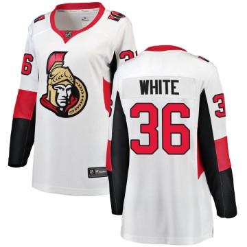 Breakaway Fanatics Branded Women's Colin White Ottawa Senators Away Jersey - White