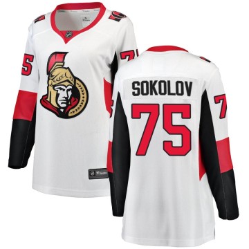 Breakaway Fanatics Branded Women's Egor Sokolov Ottawa Senators Away Jersey - White