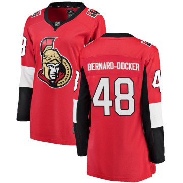 Breakaway Fanatics Branded Women's Jacob Bernard-Docker Ottawa Senators Home Jersey - Red
