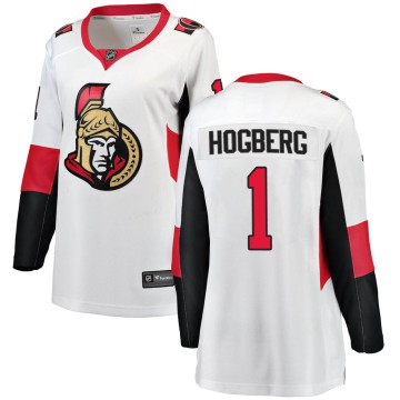 Breakaway Fanatics Branded Women's Marcus Hogberg Ottawa Senators Away Jersey - White
