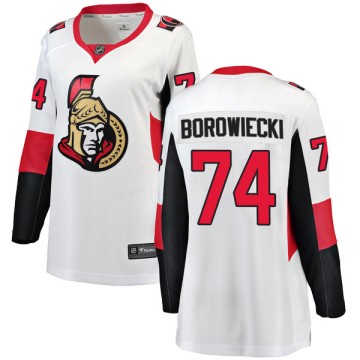 Breakaway Fanatics Branded Women's Mark Borowiecki Ottawa Senators Away Jersey - White