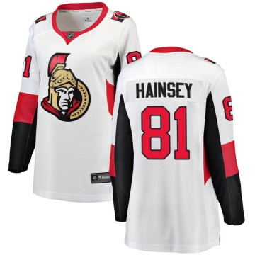 Breakaway Fanatics Branded Women's Ron Hainsey Ottawa Senators Away Jersey - White