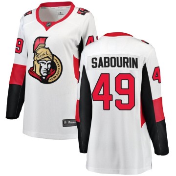 Breakaway Fanatics Branded Women's Scott Sabourin Ottawa Senators Away Jersey - White
