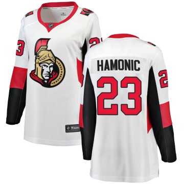 Breakaway Fanatics Branded Women's Travis Hamonic Ottawa Senators Away Jersey - White