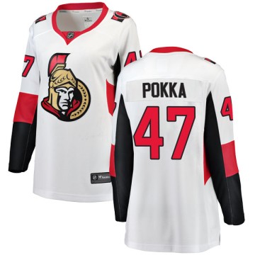 Breakaway Fanatics Branded Women's Ville Pokka Ottawa Senators Away Jersey - White