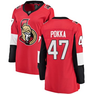 Breakaway Fanatics Branded Women's Ville Pokka Ottawa Senators Home Jersey - Red