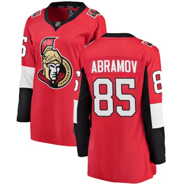 Breakaway Fanatics Branded Women's Vitaly Abramov Ottawa Senators Home Jersey - Red