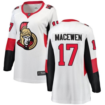 Breakaway Fanatics Branded Women's Zack MacEwen Ottawa Senators Away Jersey - White