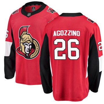 Breakaway Fanatics Branded Youth Andrew Agozzino Ottawa Senators Home Jersey - Red