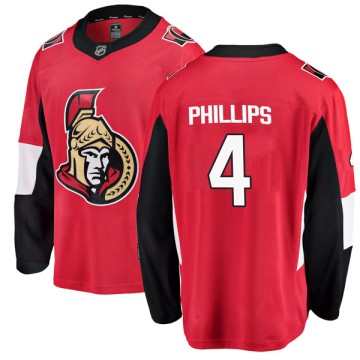 Breakaway Fanatics Branded Youth Chris Phillips Ottawa Senators Home Jersey - Red