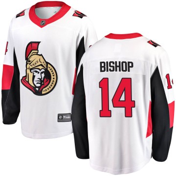 Breakaway Fanatics Branded Youth Clark Bishop Ottawa Senators Away Jersey - White
