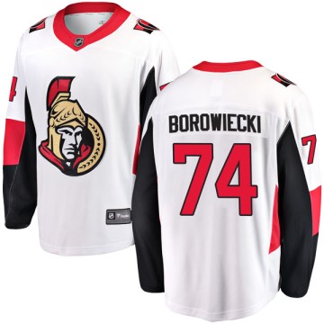 Breakaway Fanatics Branded Youth Mark Borowiecki Ottawa Senators Away Jersey - White