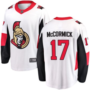 Breakaway Fanatics Branded Youth Max McCormick Ottawa Senators Away Jersey - White