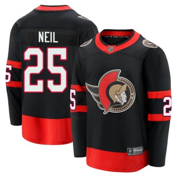 Premier Fanatics Branded Men's Chris Neil Ottawa Senators Breakaway 2020/21 Home Jersey - Black