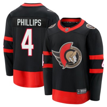 Premier Fanatics Branded Men's Chris Phillips Ottawa Senators Breakaway 2020/21 Home Jersey - Black