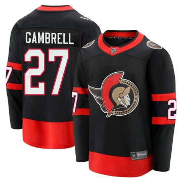 Premier Fanatics Branded Men's Dylan Gambrell Ottawa Senators Breakaway 2020/21 Home Jersey - Black