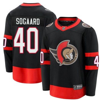 Premier Fanatics Branded Men's Mads Sogaard Ottawa Senators Breakaway 2020/21 Home Jersey - Black