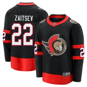 Premier Fanatics Branded Men's Nikita Zaitsev Ottawa Senators Breakaway 2020/21 Home Jersey - Black