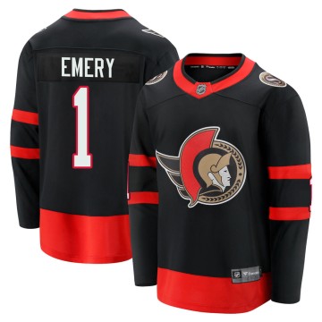 Premier Fanatics Branded Men's Ray Emery Ottawa Senators Breakaway 2020/21 Home Jersey - Black