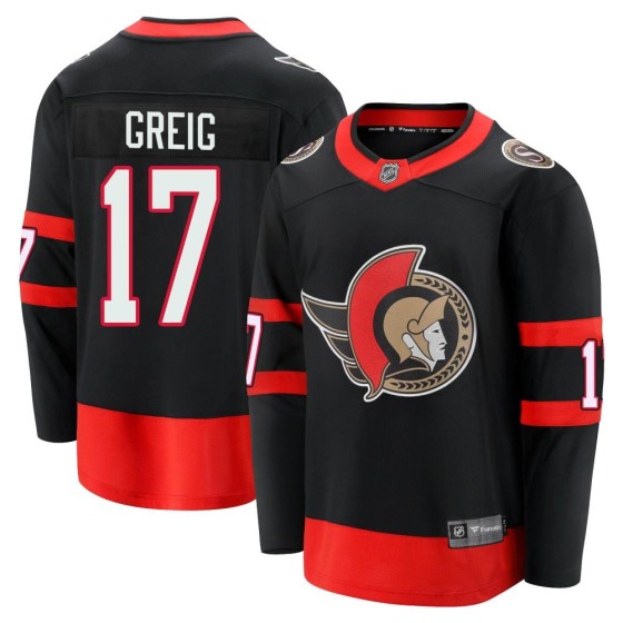 Premier Fanatics Branded Men's Ridly Greig Ottawa Senators Breakaway 2020/21 Home Jersey - Black
