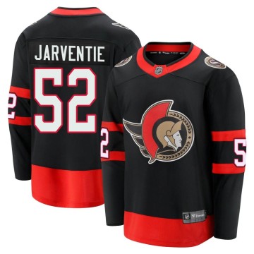 Premier Fanatics Branded Men's Roby Jarventie Ottawa Senators Breakaway 2020/21 Home Jersey - Black