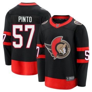 Premier Fanatics Branded Men's Shane Pinto Ottawa Senators Breakaway 2020/21 Home Jersey - Black