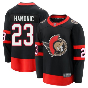 Premier Fanatics Branded Men's Travis Hamonic Ottawa Senators Breakaway 2020/21 Home Jersey - Black