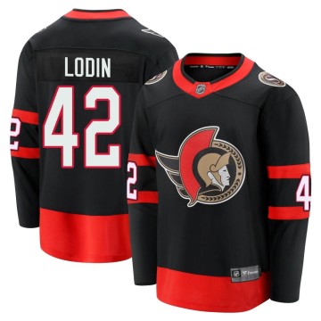 Premier Fanatics Branded Men's Viktor Lodin Ottawa Senators Breakaway 2020/21 Home Jersey - Black