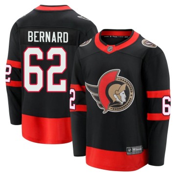 Premier Fanatics Branded Men's Xavier Bernard Ottawa Senators Breakaway 2020/21 Home Jersey - Black