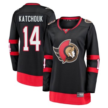 Premier Fanatics Branded Women's Boris Katchouk Ottawa Senators Breakaway 2020/21 Home Jersey - Black