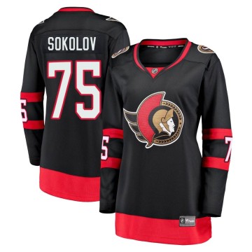 Premier Fanatics Branded Women's Egor Sokolov Ottawa Senators Breakaway 2020/21 Home Jersey - Black