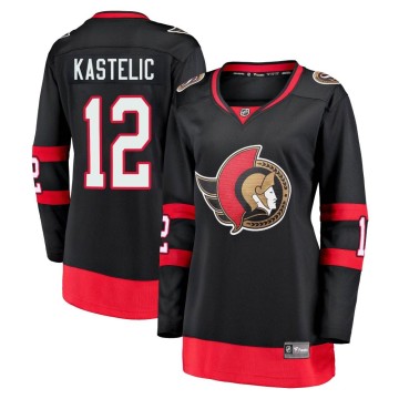 Premier Fanatics Branded Women's Mark Kastelic Ottawa Senators Breakaway 2020/21 Home Jersey - Black