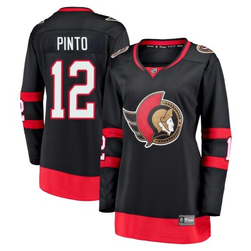 Premier Fanatics Branded Women's Shane Pinto Ottawa Senators Breakaway 2020/21 Home Jersey - Black