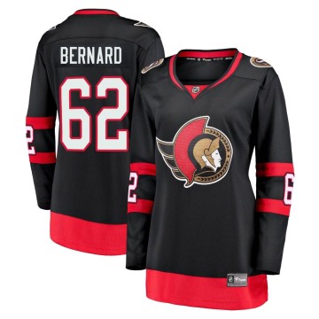 Premier Fanatics Branded Women's Xavier Bernard Ottawa Senators Breakaway 2020/21 Home Jersey - Black