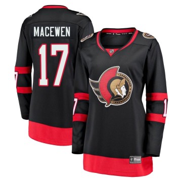 Premier Fanatics Branded Women's Zack MacEwen Ottawa Senators Breakaway 2020/21 Home Jersey - Black