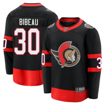 Premier Fanatics Branded Youth Antoine Bibeau Ottawa Senators Breakaway 2020/21 Home Jersey - Black