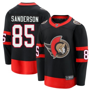 Premier Fanatics Branded Youth Jake Sanderson Ottawa Senators Breakaway 2020/21 Home Jersey - Black